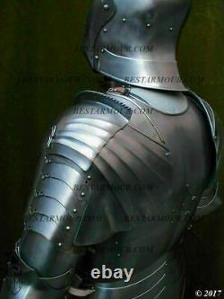 15ct Medieval Armor Gothic Full Suit Armor Knight Sallet Helmet Halloween Gift