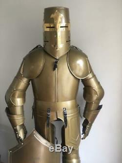15th Century Medieval Knight Crusader Full Body Armour Suit of Armor WithShield