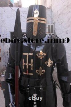 18 Gauge Medieval Combat Templar Knight Full Body Armour Suit Reenactment Hallow