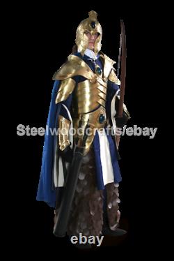 18 Gauge Steel Medieval Knight Elven Full Suit Of Armor Cuirass Pauldrons Skirt