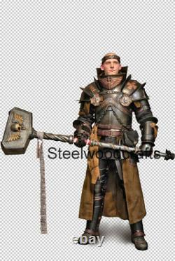 18 Gauge Steel Medieval Knight Sigmar priest Full Suit Of Armor Cuirass