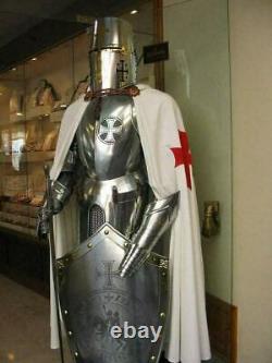 18 Gauge Steel Medieval Knight Templar Suit Handmade Warrior Full Body