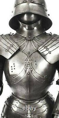 18 ga Gothic Medieval Knight Suit of Armor 17th Century Gothic Full Body German