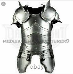 18 gauge Wearable Knight Half Suit of Armor Medieval Steel Cuirass Armor