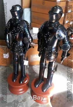 2 Mini Medieval Suit Of Knights Armor For Home Office Decoration 3 Feet Height