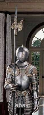 72 Medieval Italian Armor Suit Halberd Sculpture Knight Life-size