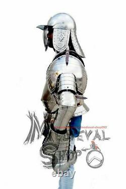 Antique Handmade Medieval Armor Suit Polish Hussar Knight Arm Costumes Wearable