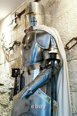 Antique Medieval Full Body Armor Knight Wearable Suit Of Armor Crusader Combat