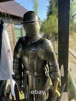 Antique Medieval Knight Full Suit of Armor Combat Full Body Armour Templar Larp