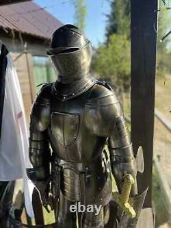 Antique Medieval Knight Full Suit of Armor Combat Full Body Armour Templar Larp