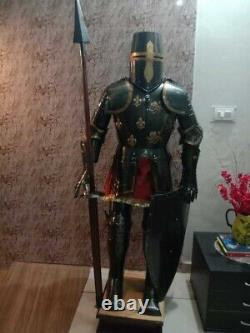 Antique Medieval Knight Suit of Armor Combat Full Body Armour suit With Stand