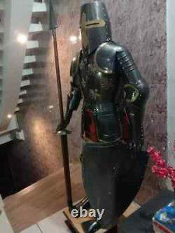 Antique Medieval Knight Suit of Armor Combat Full Body Armour suit With Stand