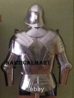 Antique Medieval Knight Warrior Spanish Half Suit Of Armor Cuirass Morion Helmet