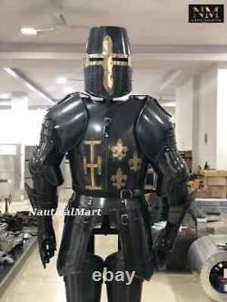 Antique Medieval Suit Of Armor Crusader Combat Knight Full Body Armour Wearable