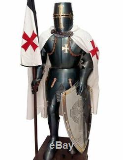 Antique Medieval Wearable Knight Crusador Templar Full Suit Of Armor
