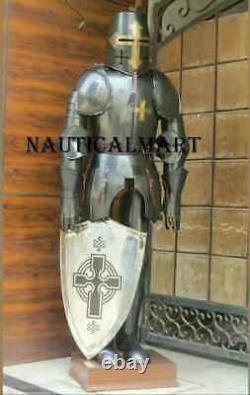 Antique Medieval Wearable Suit Of Armor Crusader Knight Full Body Armor Costume