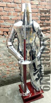 Armor 15th Century Combat Medieval Knight Suit of Full Body Armour shield Lance