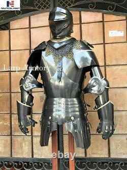 Armor Costume Wearable Steel Medieval Times Knight Suit Look Of X-Mas Gift Men's