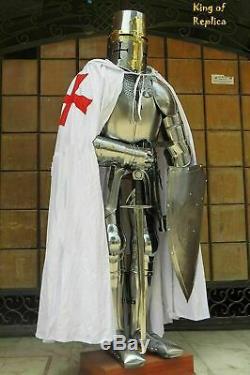 Armor Crusader Full Suit Of Armor Medieval Wearable Knight Body Armor Halloween
