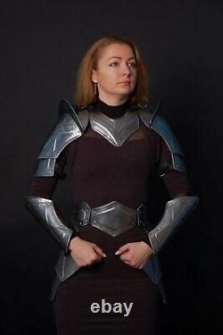 Armor Suit Medieval Warrior Knight Body Full Larp Steel Costume LARP Princess