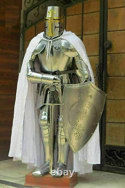 Armour Medieval Knight Suit Of Armor Templar Combat Full Body Armour With Base