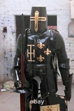Armour Medieval Wearable Knight Crusader Full Suit Of Armor Collectible Hallowee