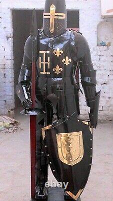 Armour Medieval Wearable Knight Crusader Full Suit Of Armor Collectible Hallowee