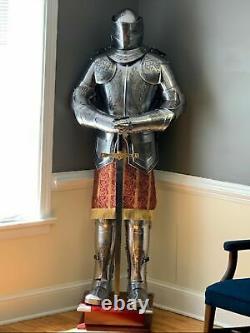 BEST X-Mas Armour 6 Feet Medieval Knight Crusader Full Suit Of Armor Collectible