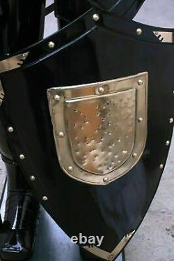 Black Armour Medieval Wearable Knight Crusader Full Suit Of Armor halloween gift