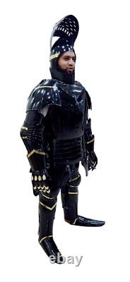 Black Armour Steel Medieval Knight Suit Of Armour Combat x-mas Gift Item