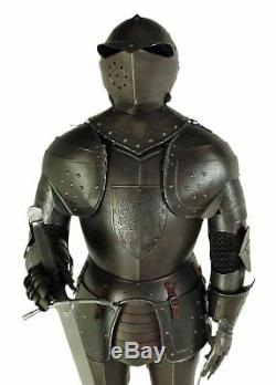 Black Knight Suit of Armour Full Size Aged Antiqued Finish full body