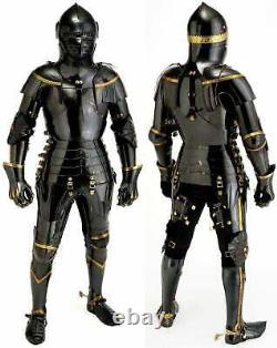 Black Suit Of Armor Combat Full Body Armor Medieval Knight