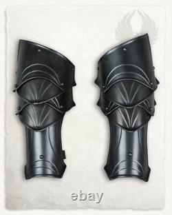 Blackened LARP 18GA Steel Medieval Knight DRAGOMIR Full Suit Of Armor