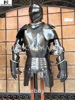 Churburg Half Suit of Armor Black Knight Medieval 14th Century Gift & Décor
