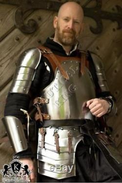 Collectible Medieval Steel Armour Suit Brown Mercenary Larp Armor Knight Replica