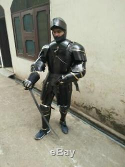 Combat Full Body Armour Black Knight Wearable Medieval Knight Suit of Armor
