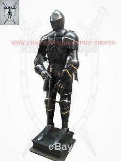 Combat Full Body Armour Black Knight Wearable Medieval Knight Suit of Armor