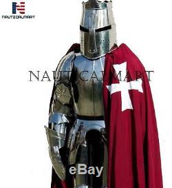 Crusader Full Suit Of Armor Medieval Knight Combat Armor, Gift / Decor