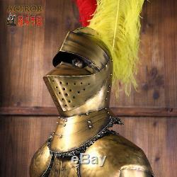 Crusader Suit of Collectibles Armor Medieval Knight 6.5'H with sword and shield