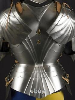Custom Medieval Gothic Suit Of Half Body Knight Roman Armor Halloween Costume