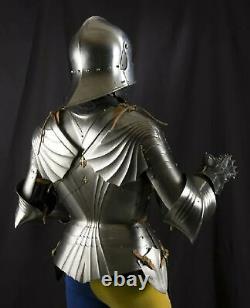 Custom Medieval Gothic Suit Of Half Body Knight Roman Armor Halloween Costume
