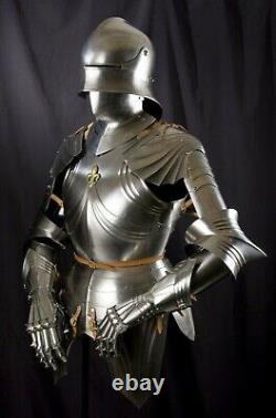 Custom Medieval Half Body Armor Gothic suit of armour 18 gauge Knight Half Suit