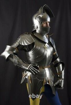 Custom Medieval Half Body Armor Gothic suit of armour 18 gauge Knight Half Suit