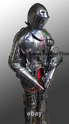 Engraved Etched Plate Armor Rare 16th Century Style Italian Knight Suit of Armor