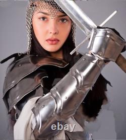 Female knight suit STEEL 18 GAUGE Medieval Women Body Armor Queen Armor Suit