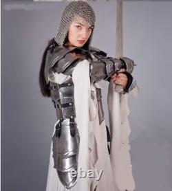 Female knight suit STEEL 18 GAUGE Medieval Women Body Armor Queen Armor Suit