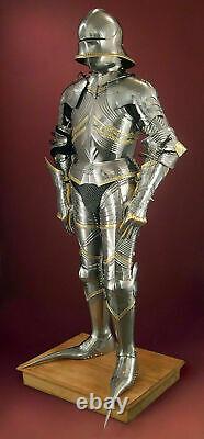 Full Body Medieval German Gothic 15th Century Knight Armour Suit Halloween Gift