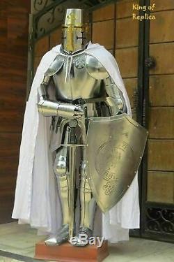Full Body Wearable Suit Of Armor Crusader Gothic Medieval Knight Armour AR12 SCA