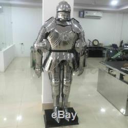 Full Gothic Functional Plate Knight Suit Of Armor Wearable Halloween Costume G