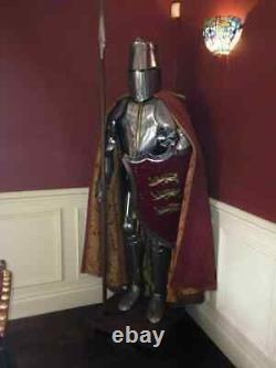 Full Size 6 Feet Knights Crusader Suit Of Armour Medieval Roman Armor Suit